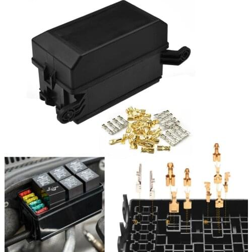 12 Way Car Relay Box Fuse Block Holder Waterproof Universal ATC/ATO For All Vehicles Fuses Replacement Set Accessories
