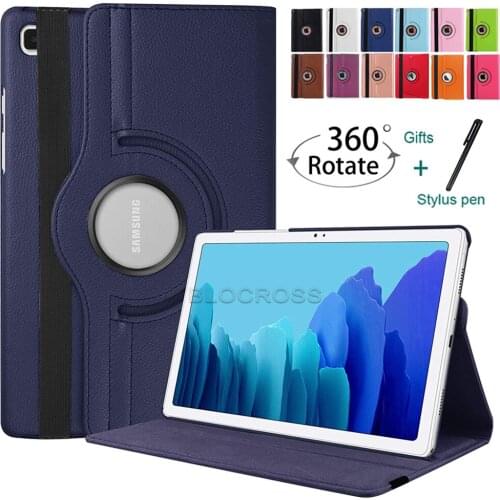 For Samsung Galaxy Tab A7 10.4 2020 SM-T500 T505 T507 Tablet Case 360 Degree Rotating Stand PU Leather Protective Cover Funda