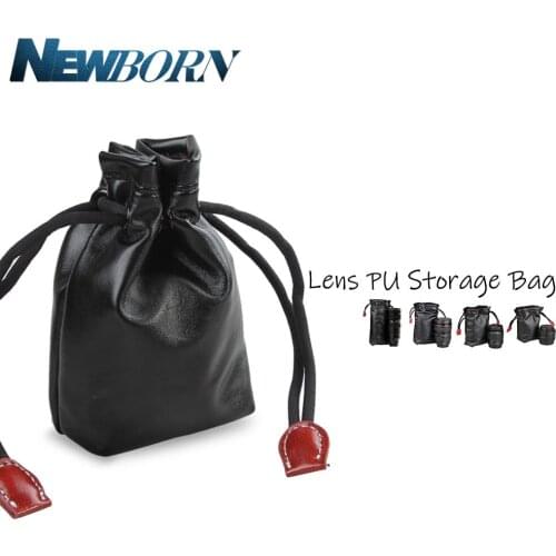 DSLR Camere Lens Bag Imitation Leather + Tomentum Protective Case Fits for Canon Nikon Sony Camer Lens Accessories