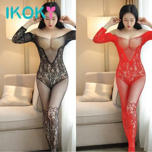 IKOKY Pantyhose Transparent Open Crotch Tight Hollow Costumes Exotic Apparel Sexy Embroidered Pantyhose Temptation Hosiery