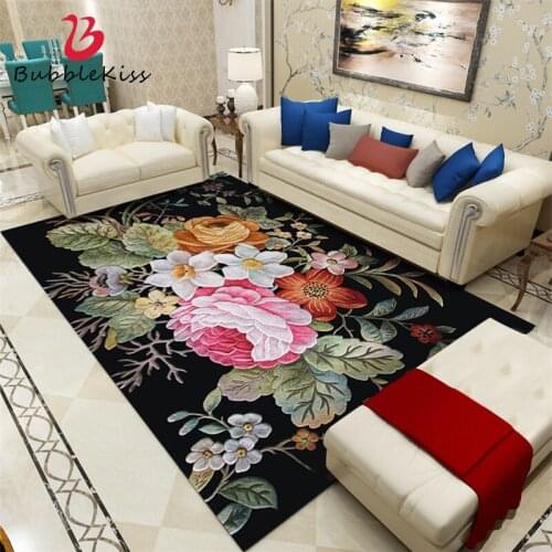 Bubble Kiss Modern Nordic Carpet For Bedroom Color Floral Pattern Rugs For Living Room Anti-Wrinkle Kids Room Decorative Carpet