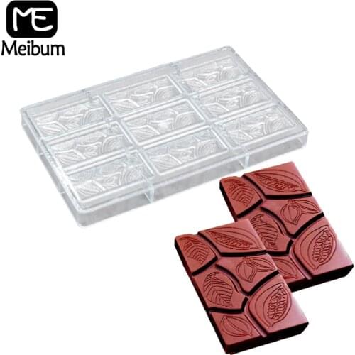 Meibum 9 Cavity Chocolate Mould 18g Cocoa Fruit Pattern Polycarbonate Mold Candy Tray Confectionery Dessert Baking Tools