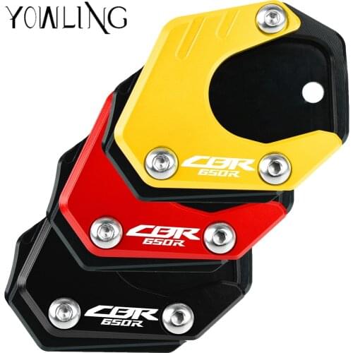 FOR HONDA CBR650R CBR 650R CBR650 R 2019 2020 Motorcycle CNC aluminum Side Kickstand Stand Extension Plate Side Stand Enlarge
