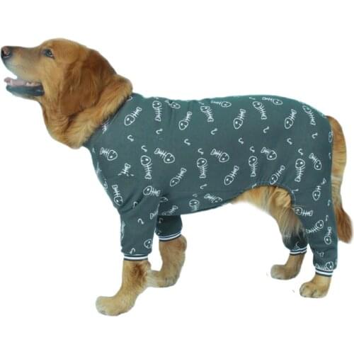 Large Dog Outfit Jumpsuit Pajamas Winter Big Dog Clothes Samoyed Golden Retriever Labrador Pet Clothing Dog Costume Apparel Coat