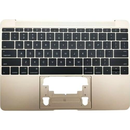 New Palmrest cover Keyboard For 12" MacBook A1534 2016 2017 US Gold 613-02547-09
