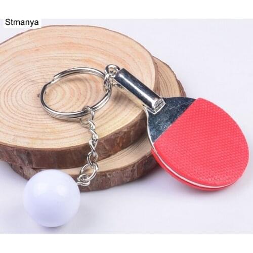 New Pingpong Keychain - New Arrival Motion Simulation Pingpong Pendant Keychain Keychain Sport Gift jewelry 17222