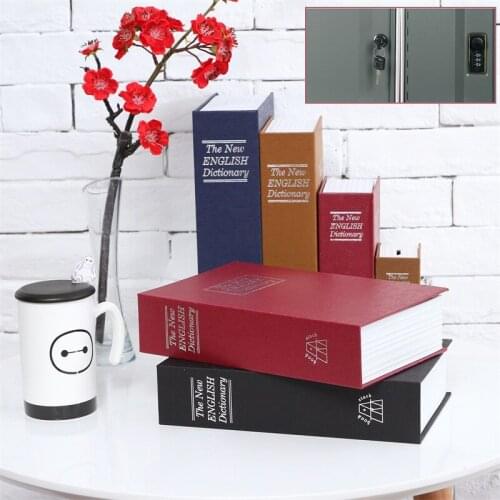 Size S 4/Color Hidden Box Security Lock Key English Dictionary Lock Strongbox Steel Simulation Book 118*115*55mm