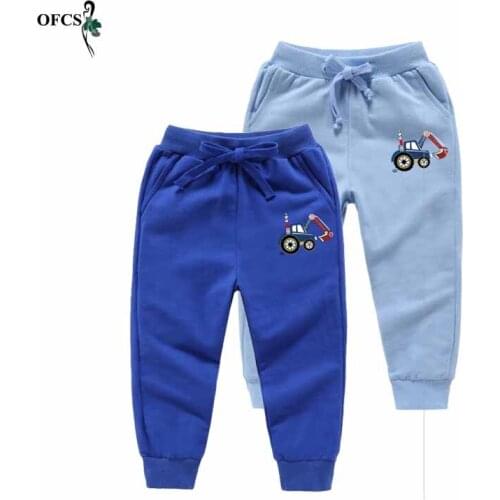 Retail Childrens Sport Pants Boy Fashion Cartoon Elastic Waist Soft School Pants Kids Skinny Trousers Clothing Girls Sweatpants