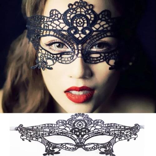 Sex Eye Masks queen black/white lace hollow mask female sex erotic cocktail party Cutout for Couples nightLife Flirting Sex toys