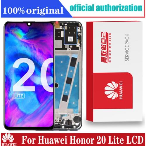 6.15'' Display with frame Replacement for Huawei Honor 20 lite Russian Version Display Touch Screen Digitizer Assembly