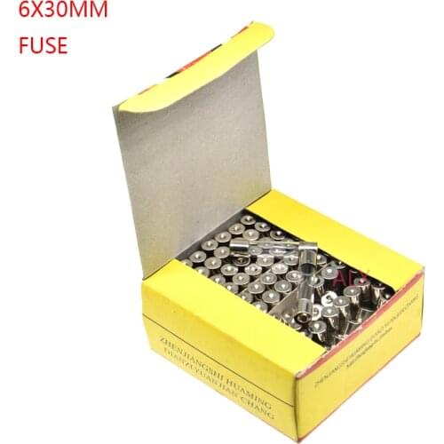 100PCS 6*30MM GLASS Quick Blow FUSE 6*30 Fast Blow insurance tube 6X30MM 6X30 250V 0.1A/0.5A/1A/2A/3A/4A/5A/6A/7A/8A/10A/15A/20A