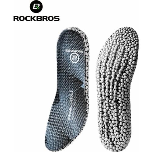 ROCKBROS Insoles Men Woman Cycling Insoles Hiking Running For Shoes PU Popped Rice Breathable Soft Support pad plantar fasciitis