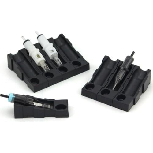 HELLO 48pcs Disposable Tattoo Cartridge Tray Needle Holder Stand Tray Tattoo Plate Microblading Tattoo Accessories Tool