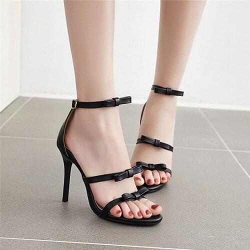 2020 Women sexy Sandals High Heels Summer Woman Pumps Strap Ankle Sexy Party Dress black Office Ladie Dress Shoe