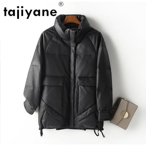 Winter Women Clothes 90% White Duck Down Coat Womens Genuine Sheepskin Jackets Woman Jacket Thick Mujer Parkas TN1212