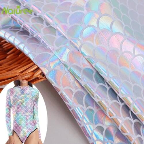 1,5m*1m Symphony Fish Scale Bronzing Fabric Symphony Bronzing Fabric Fish Scale Stretch Elastic Spandex Bronzing Fabric