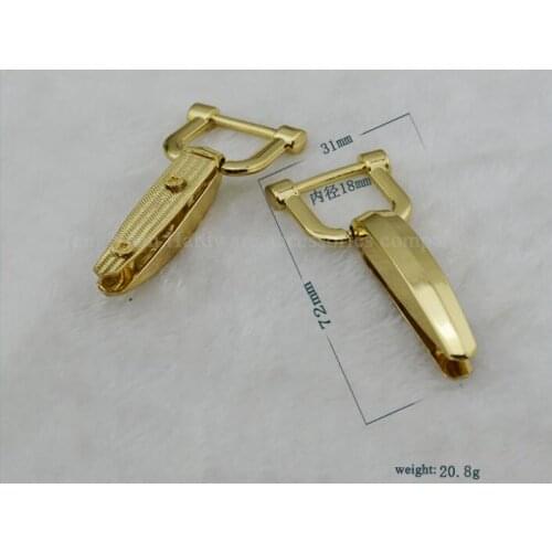 10 PCS/lot) Arm in arm buckles on both sides of the straps links to hang bag hook high-end luggage leather hardware accessories