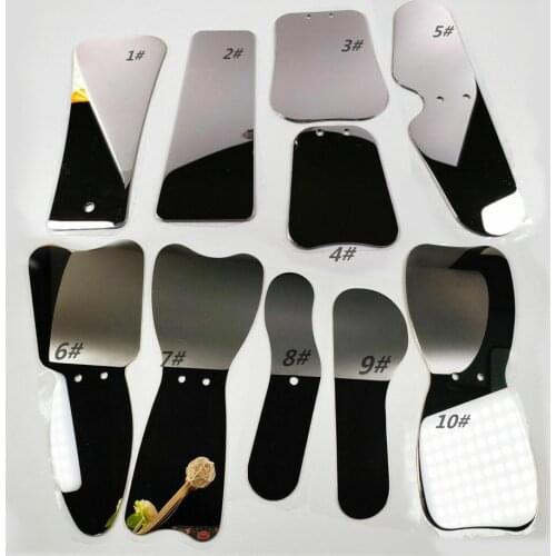 10Types Dental Orthodontic Photo Mouth Stainless Steel Mirrors Double Side