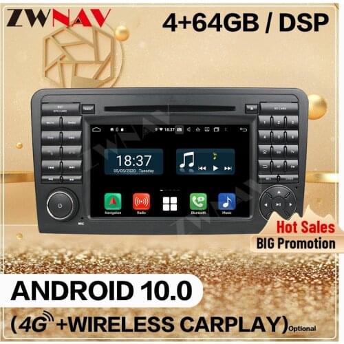 128GB For Benz ML CLASS W164 2005 2006 2007-2010 2011 2012 ML300 ML350 ML450 ML500 Android 10 Player Audio Radio GPS Head Unit