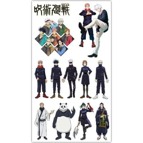 20 Pieces Jujutsu Kaisen Tattoo Sticker Anime Two-Dimensional Five-Point Awakening Temporary Tattoo Sticker