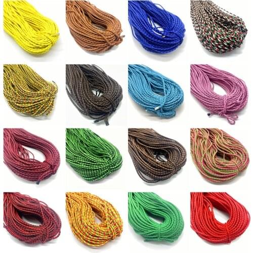 5 Yards 3mm Waxed Braided Rope Thread Bracelet Rope Home Textile Garment Bags Home Jewely Diy Accessories