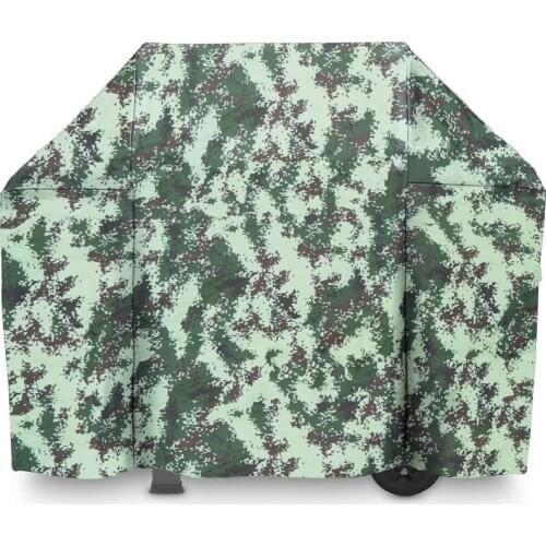 57inch Camouflage BBQ Cover Anti-Dust WaterProof Heavy Duty Grill Cover Rain Protective Barbecue Cover Round
