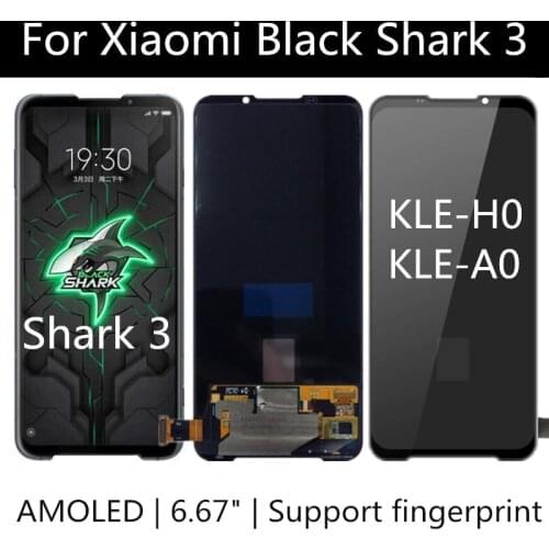 6.67" AMOLED For Xiaomi Black Shark 3 LCD Display Touch Screen Assembly Replacement Accessories For Shark3 KLE-H0, KLE-A0 LCD
