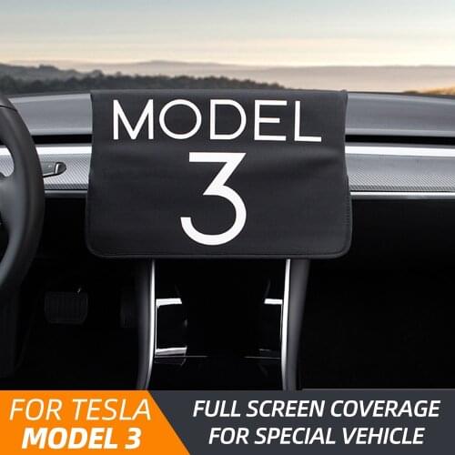 For Tesla Model 3 2021 Accessories Navigation Cover Sleeve Slip On Sunshade Screen Protector Waterproof Fabric Model Three Y