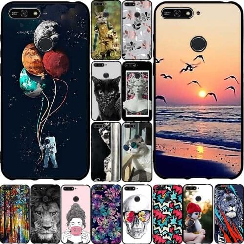 For Huawei Honor 7C Case Cover 5.7" Soft TPU Silicone Bumper Honor7C L 41 Cases For Honor 7C AUM-L41 Phone Case Back Covers Bag