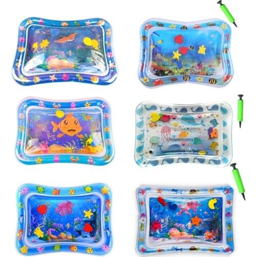Baby Kids Water Play Mat Inflatable Infants Tummy Time Playmat Toys for Children Summer Swimming Beach Pool Game Cool Carpet Toy