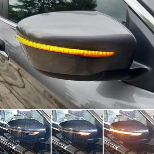 For Nissan X-Trail T32 Rogue Qashqai J11 Murano Z52 Juke Navara LED Dynamic Turn Signal Side Rearview Mirror Repeater Light Lamp