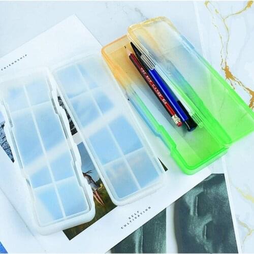 Pencil Box Mold Silicone Small Storage Container Square Mold Epoxy Resin Casting Jewelry Domino Box Mold DIY Crafts