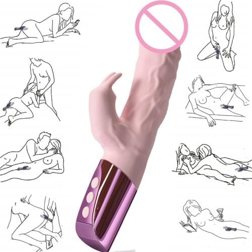 G Spot Magic Wand Rabbit Vibrators Clitoris Stimulator Realistic Dildo Sex Toys For Women Powerful Rechargeable Adult Shop
