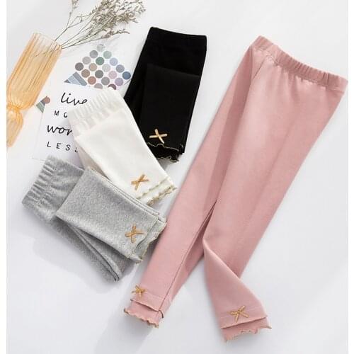 Girls Cotton Leggings Spring Autumn Childrens Pants Girls Lace Leggings For Kids Sprot Leggings Girls trousers