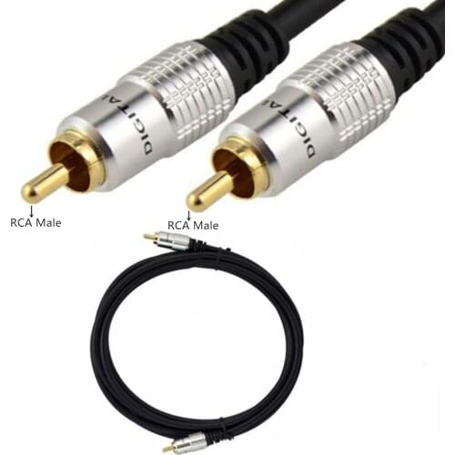 RCA Subwoofer Cable,1 RCA Male to 1 RCA Male, Audio Video Cable, Digital & Analog, Double Shielded – Supports subwoofers, Hi-Fi