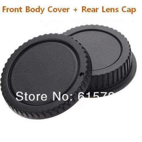 50Pairs camera Body cap + Rear Lens Cap for canon 1000D 500D 550D 600D EF EF-S Rebel T1i eos Camera
