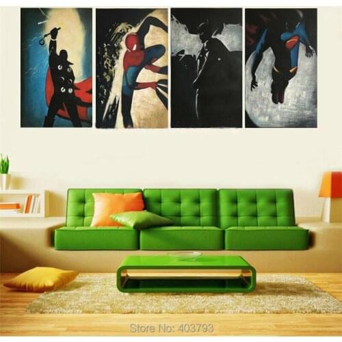 2016 Hot Modern Abstract Art Superhero Oil Painting Canvas Wall Decor No Framed Home Decoration Unframed Art