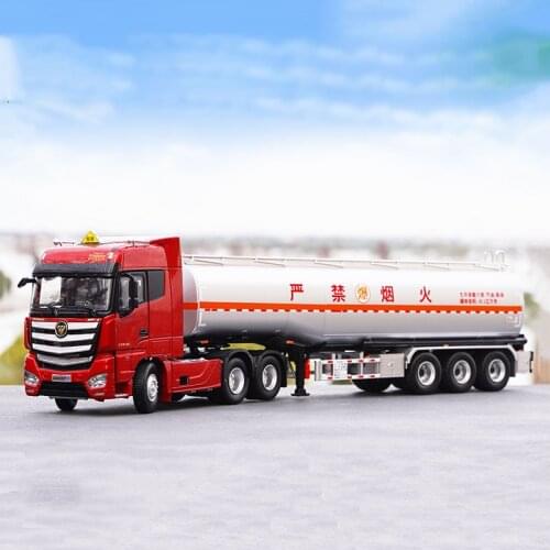 Diecast 1:36 Foton Auman EST-A Tanker Truck Model Oil Container Static Souvenir Ornaments Collection Toy Display Gifts Show