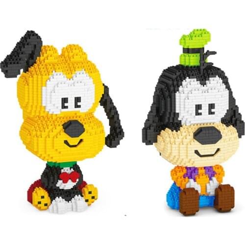 Disney cartoon figures nanobricks micro diamond blocks lovely Mickey friend Goofy Pluto dog build brick educational toy for kids
