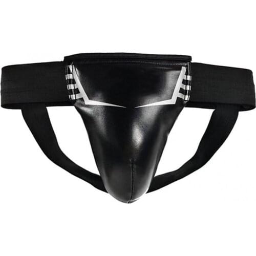 Men Taekwondo Groin Guard PU + EVA Thicken Boxing Karate Jockstrap Adult Men Sanda Crotch Protector Sports Safety Groin Guard