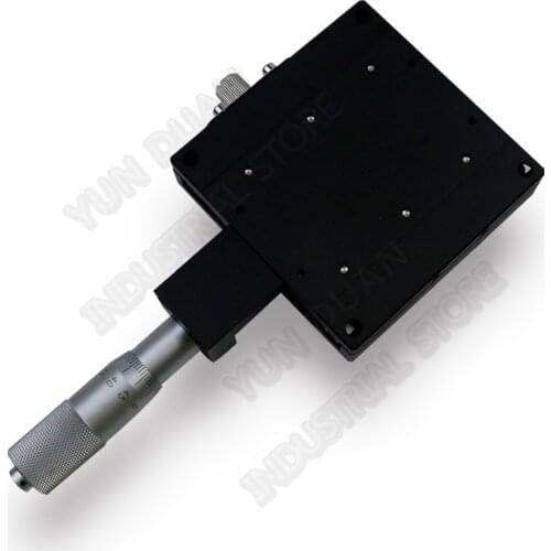 X Axis 80*80mm Manual Displacement Trimming Platform Cross Roller Guide Way Linear Stage Sliding Table High precision LX80-C