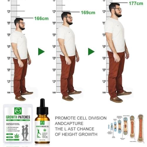 Minch Body Height Increasing Foot Patch+Body Growth Essential Oil Foot Conditioning Massage Oil Health Care Promote Bone Growth