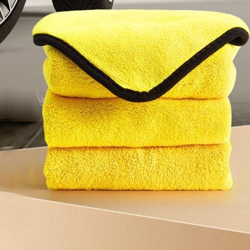 Car Wash Towel Car Cleaning Drying Cloth Hemming Kitchen Anti-Grease Cleaning Rags Efficient Super Absorbent Microfiber Cleaning