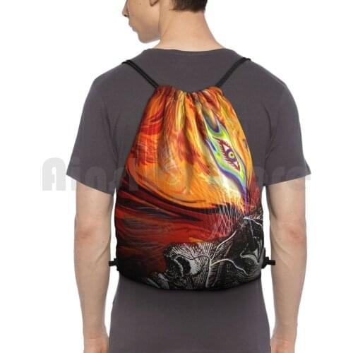 Psychedelic Rock # Alex Grey Backpack Drawstring Bags Gym Bag Waterproof New Best Trending Cover Tool James Keenan