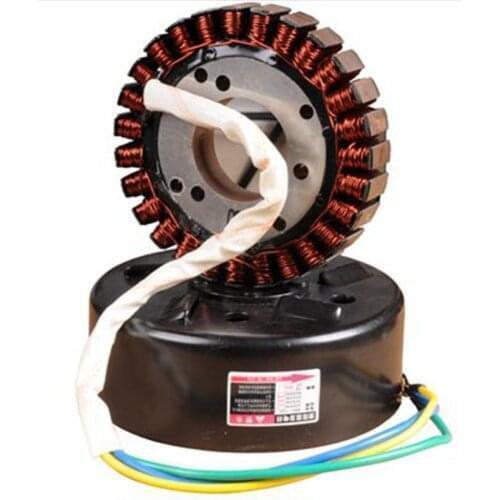Electric Vehicle Range Extender Gasoline Generator Stator Rotor High Temperature Pure Copper 27-Pole Coil Battery Car 48V To 72V