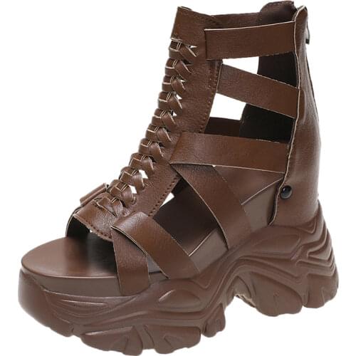 Summer Sandals for Women Platform Sandals10 CM Wedges Heel Thick Bottom Casual Shoes Comfortable White Black Sandals Sneakers