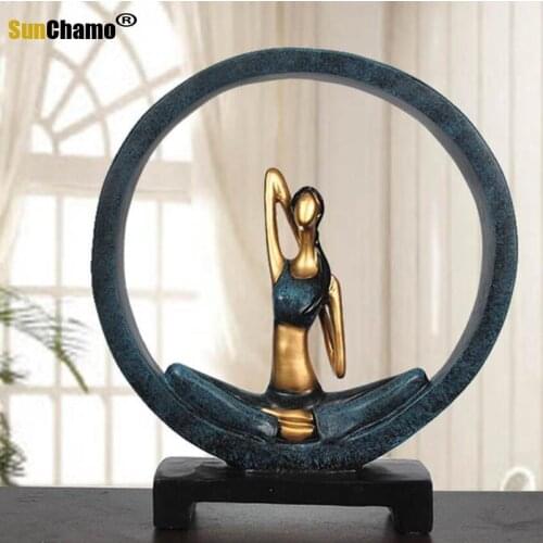 Modern Abstract Art Resin Yoga Pose Statue Yoga Girl / Lady Sculpture Different Poses Home Yoga Studio Decor Decorations