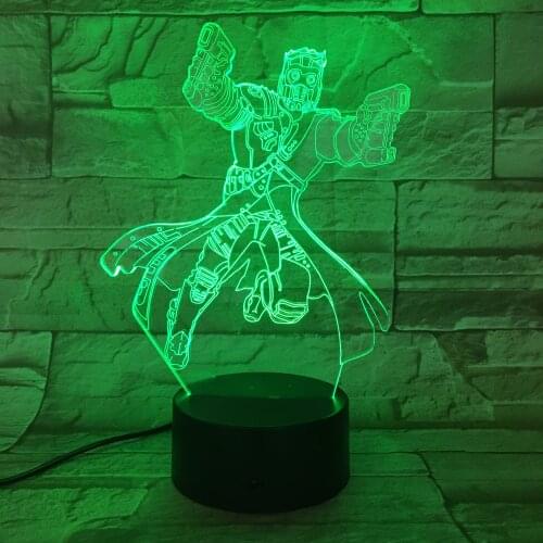 3D LED Light Novelty Anime Figure Desk Table Lamp Halloween Decoration Gift Kid Holiday USB 7 Colors Change Tafellamp 782