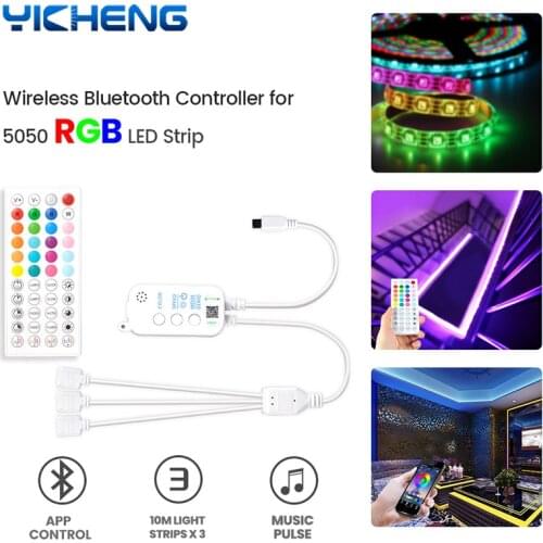 Smart Wireless Bluetooth Controller For 3*10M SMD5050 RGB LED Strip Phone APP Control Remote Control Music Pulse Change Color