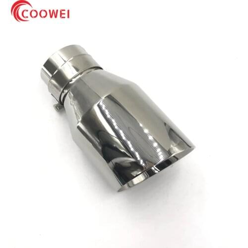 Universal Car Exhaust Muffler Tip Stainless Steel Pipe Chrome Trim Modified Car Tail Throat Liner Pipe